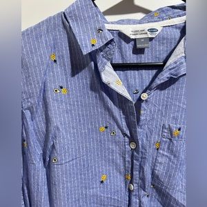 Printed Button Down Top